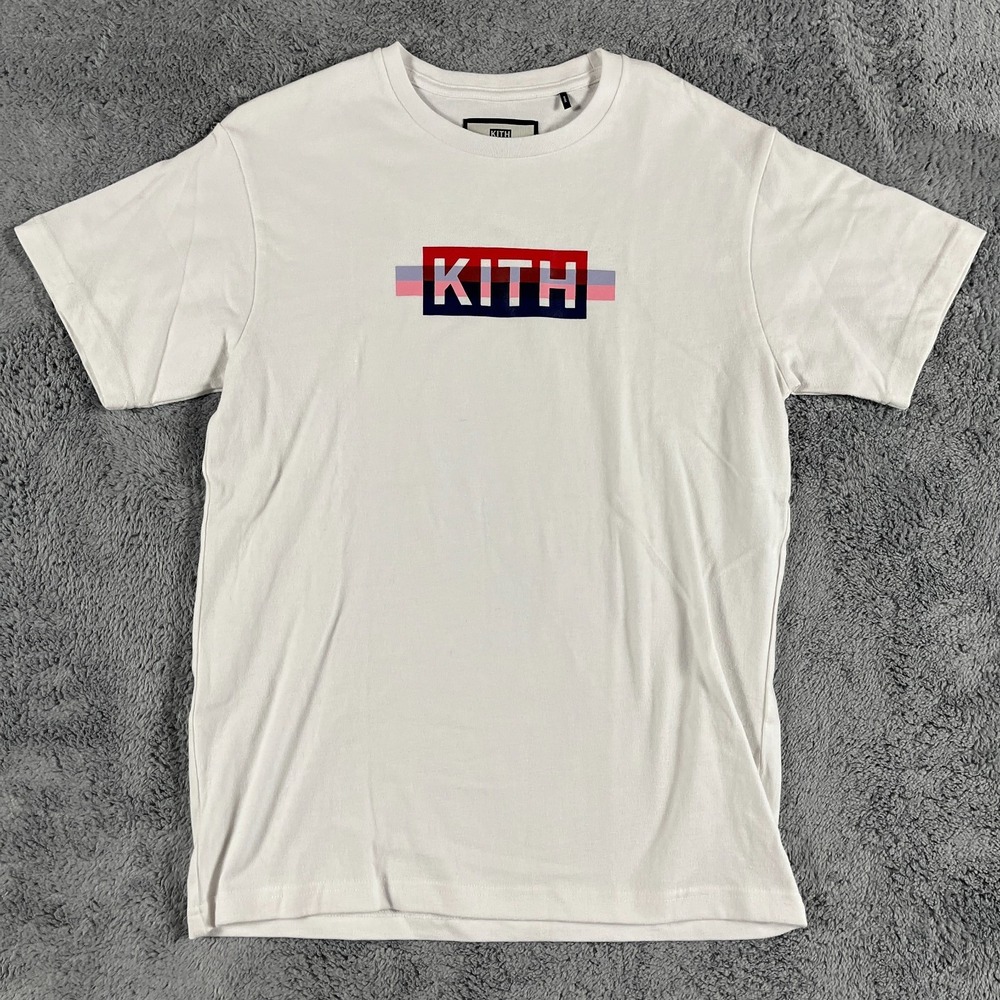 Kith Strike Logo T-shirt Tee White Small RARE White Crew neck Y2K